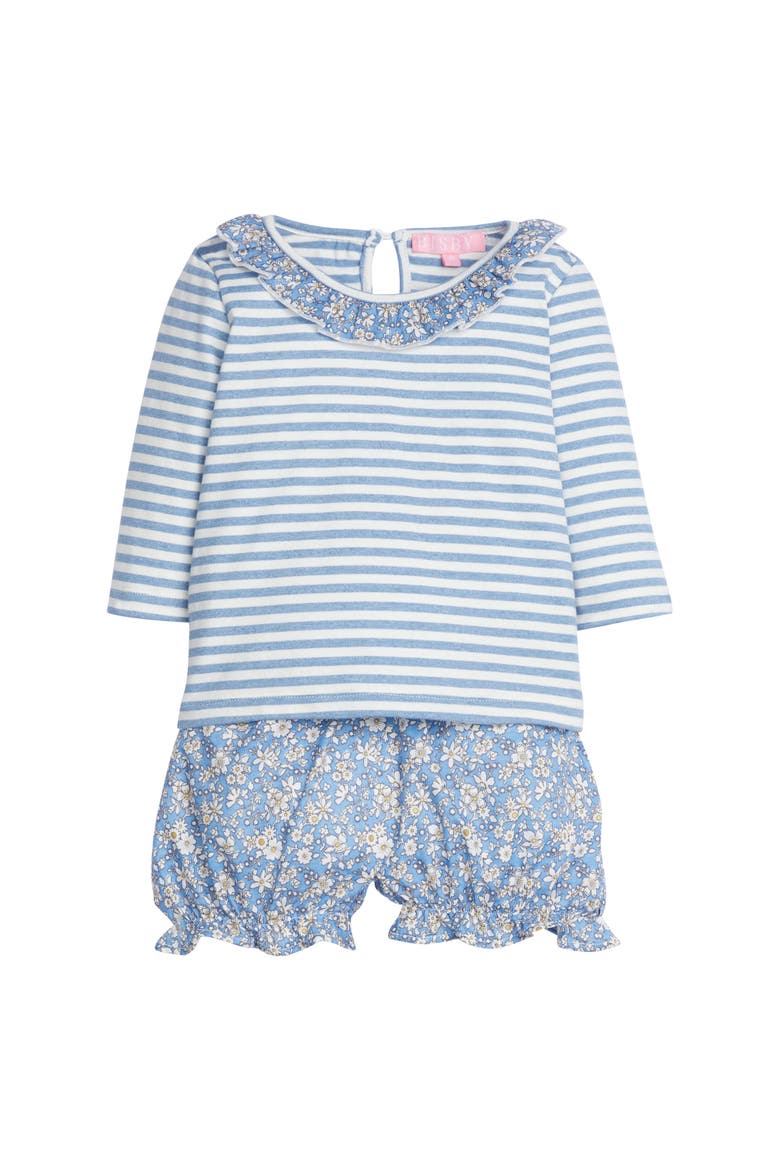 Kids' Striped Floral Bloomer Set, Main, color, Roland Floral Blue