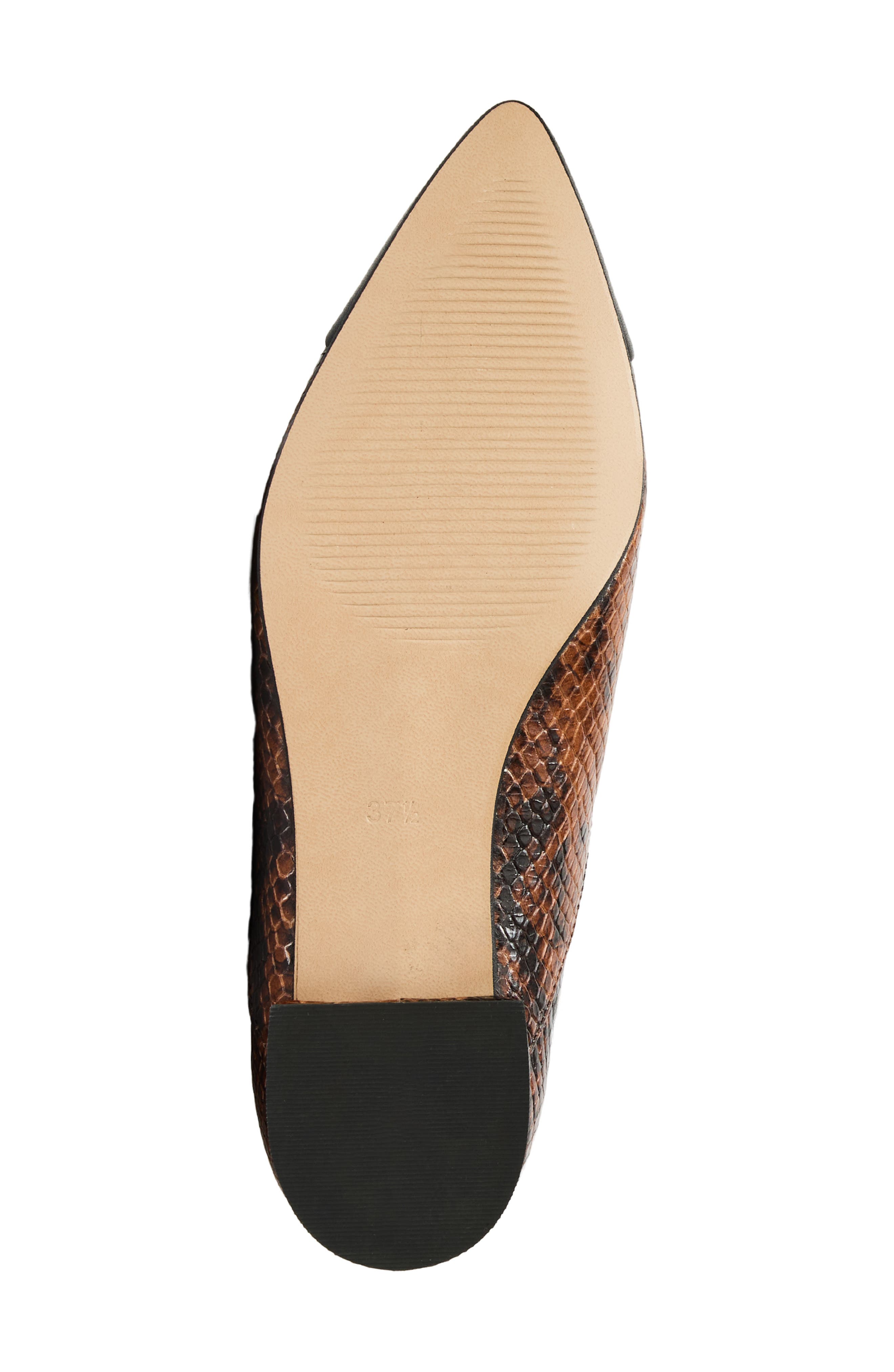 Bruno Magli Parma Pointed Toe Flat, Alternate, color, Brown/ Snake/ Black