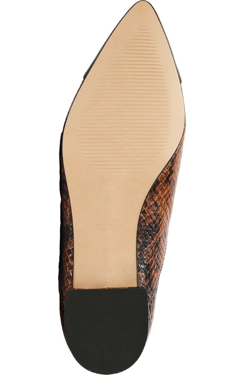 Bruno Magli Parma Pointed Toe Flat, Alternate, color, Brown/ Snake/ Black