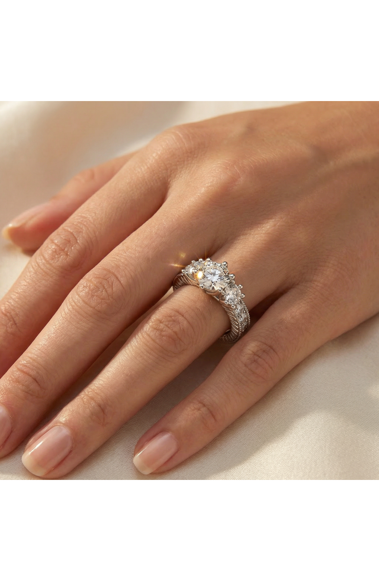 Bliss Diamond Certified 3 1/2Ct Elizabeth Diamond Engagement Vintage Ring 14k Gold Lab Grown, Alternate, color, 14K Yellow Gold