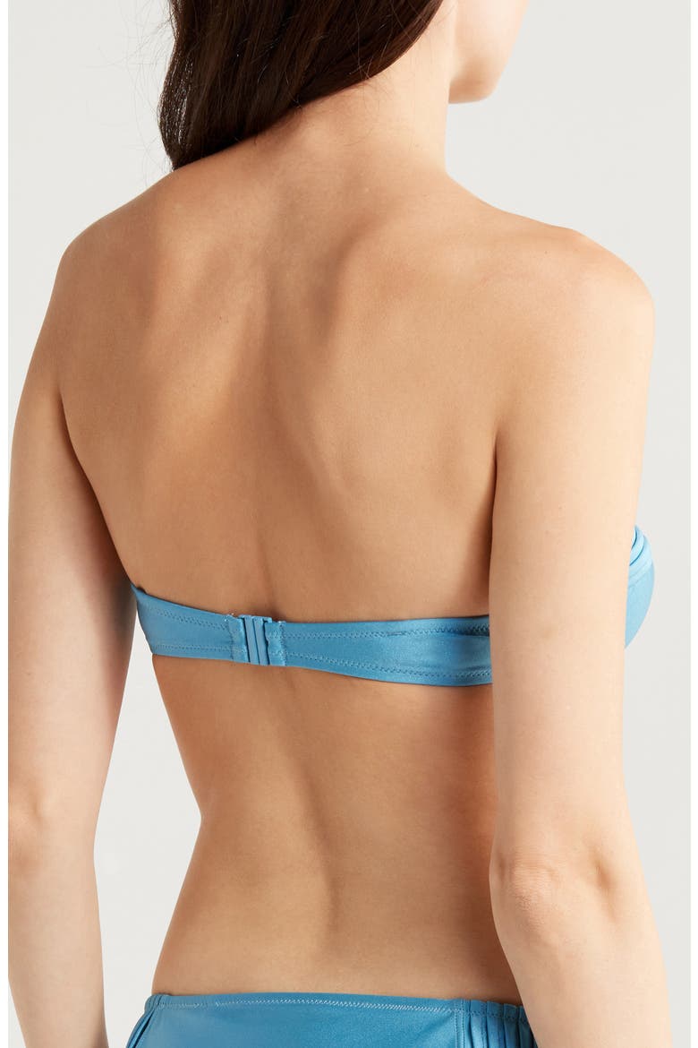 Solene Pleated Underwire Bikini Top, Alternate, color, FRENCH BLUE