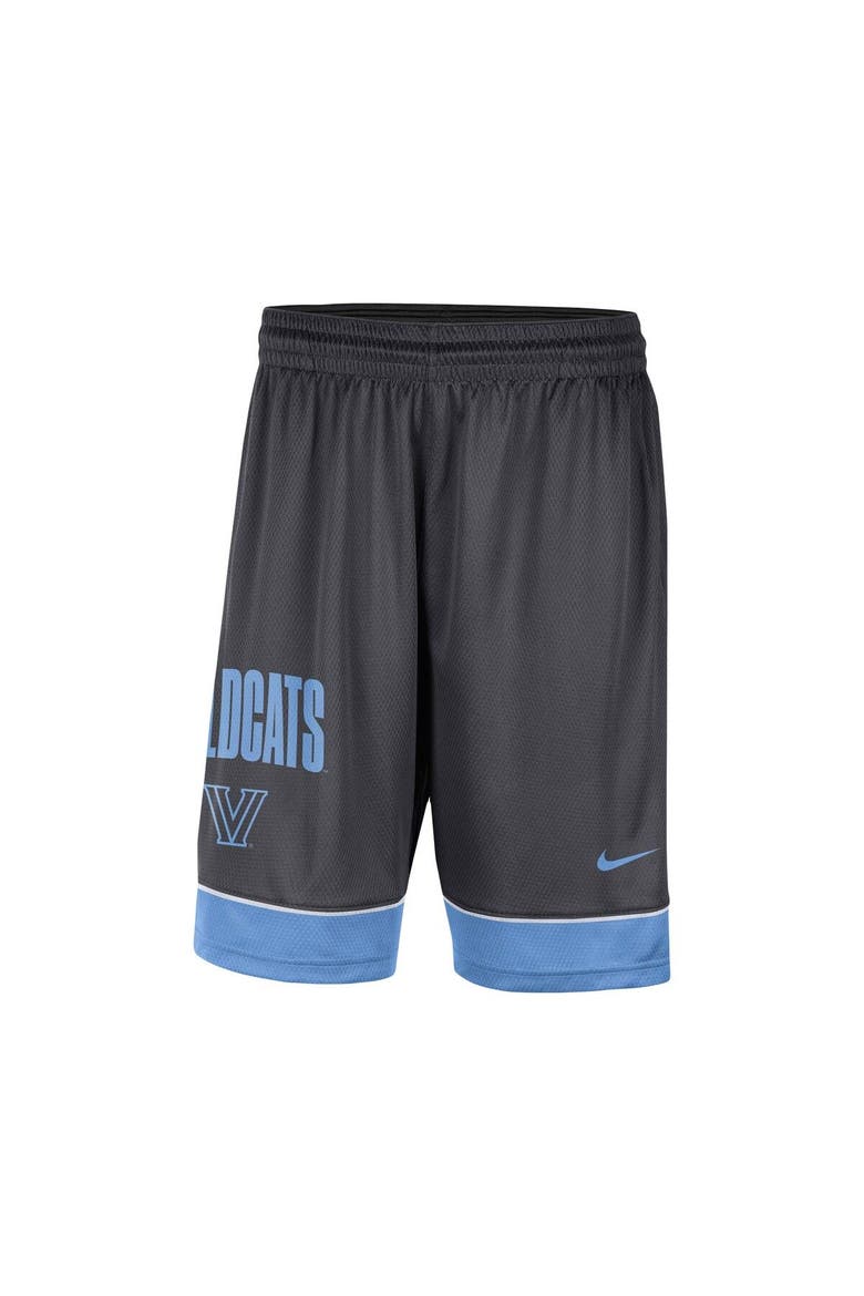 Men's Nike Charcoal/Light Blue Villanova Wildcats Performance Fast Break Shorts, Alternate, color, Charcoal