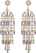 EYE CANDY LOS ANGELES Elena AB Crystal Fringe Drop Earrings