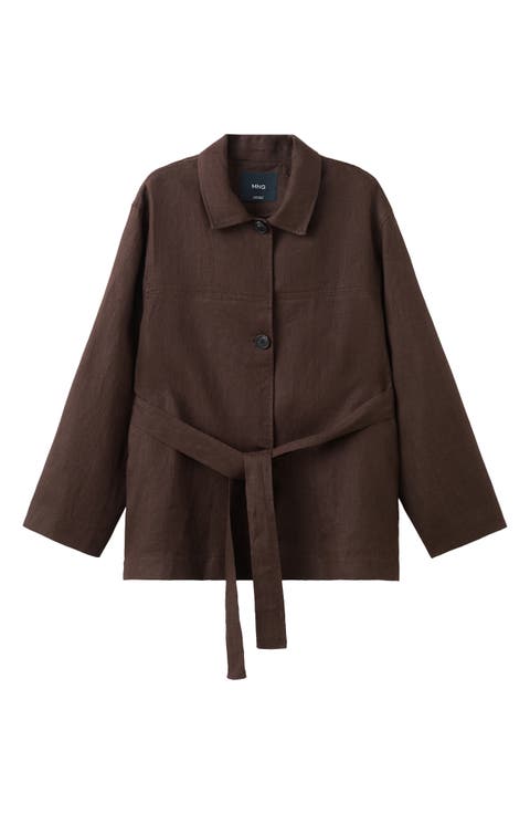 Belted Linen Jacket