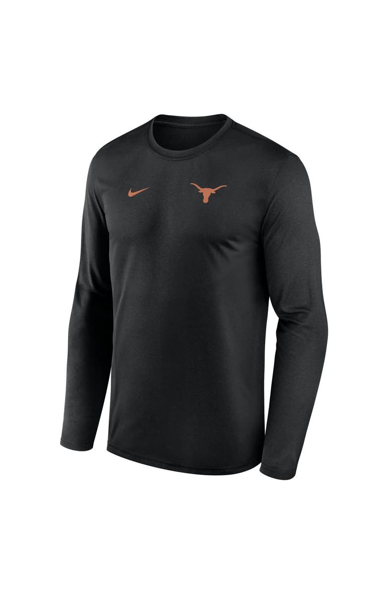 Nike Men's Nike Black Texas Longhorns 2026 Sideline Small Logo Legend Dri-FIT Long Sleeve T-Shirt, Alternate, color, Black