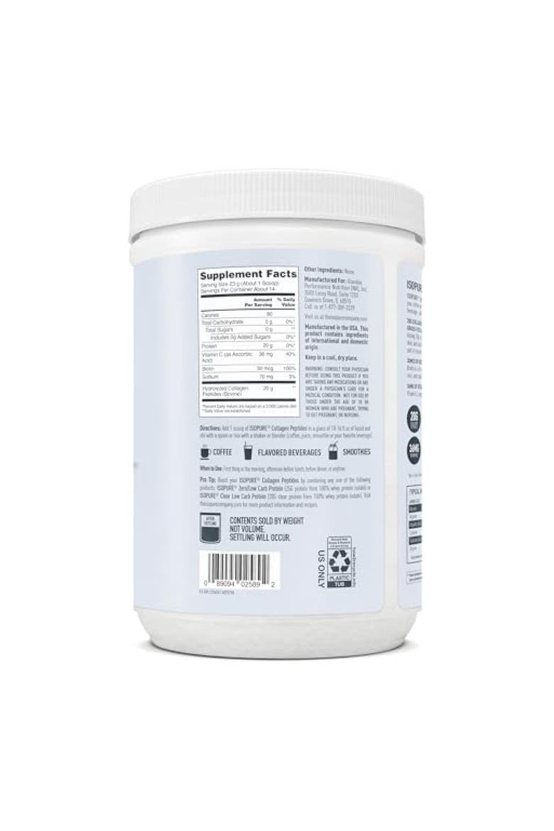 Collagen Peptides Powder with Vitamin C and Biotin, 20g Collagen Per Serving, 11.36 oz, Alternate, color, None
