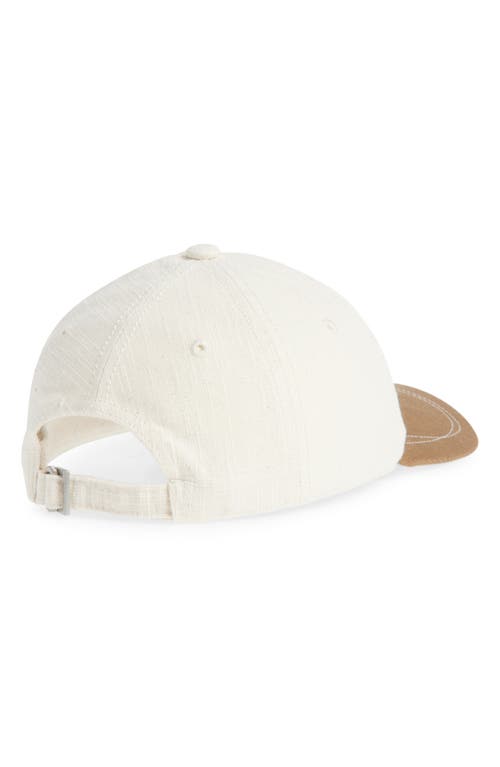 Jacquemus La Casquette Canvas Gelato Cap In Off White/light Brown