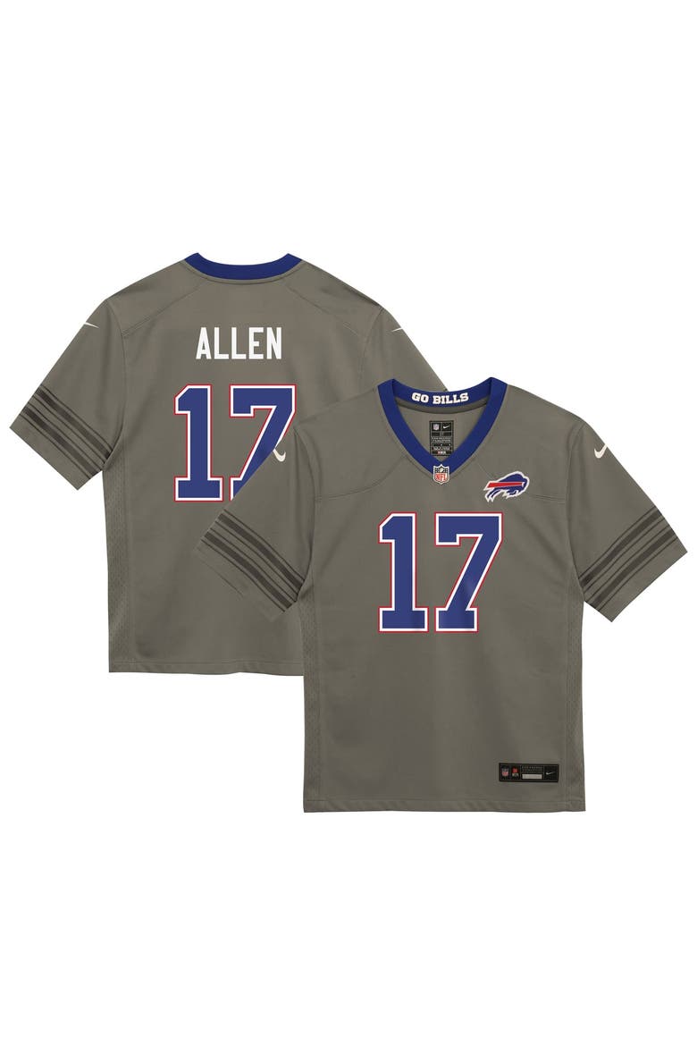 Toddler Nike Josh Allen Gray Buffalo Bills Nickel City Game Jersey, Main, color, Gray