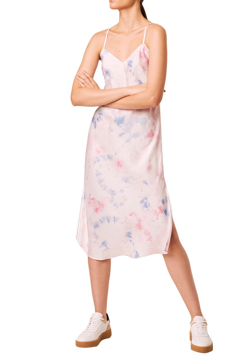 Sadie Tie Dye Slipdress, Main, color, PINK LADY/ BELLA BLUE
