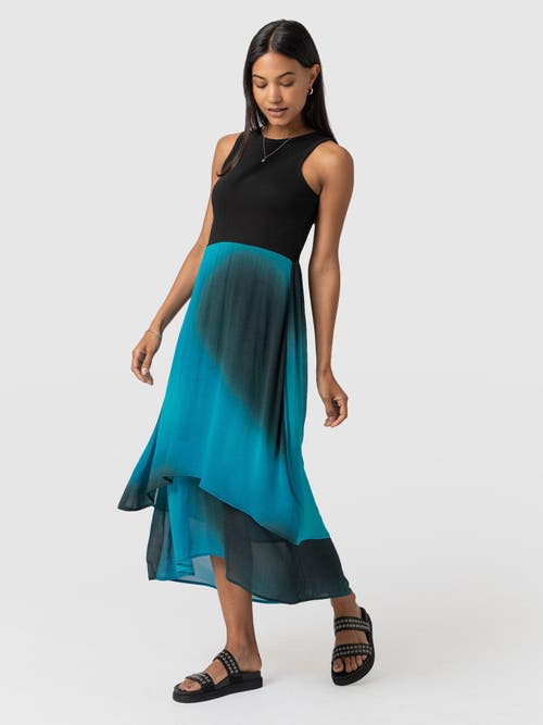 Saint + Sofia Etta Layered Dress In Blue