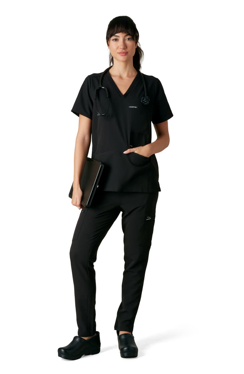 Members Only Palermo 4-Pocket Scrub Top, Alternate, color, Black