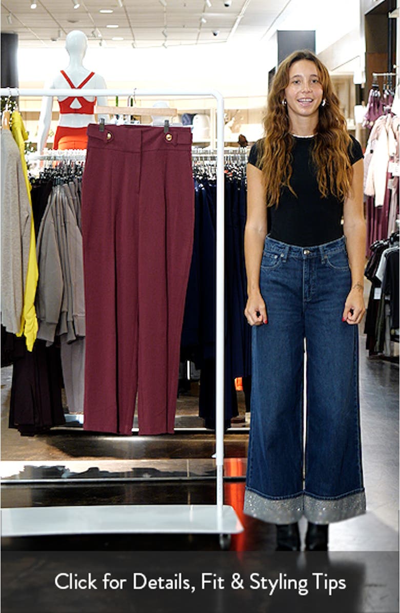 Button Detail Wide Leg Pants, sales video thumbnail