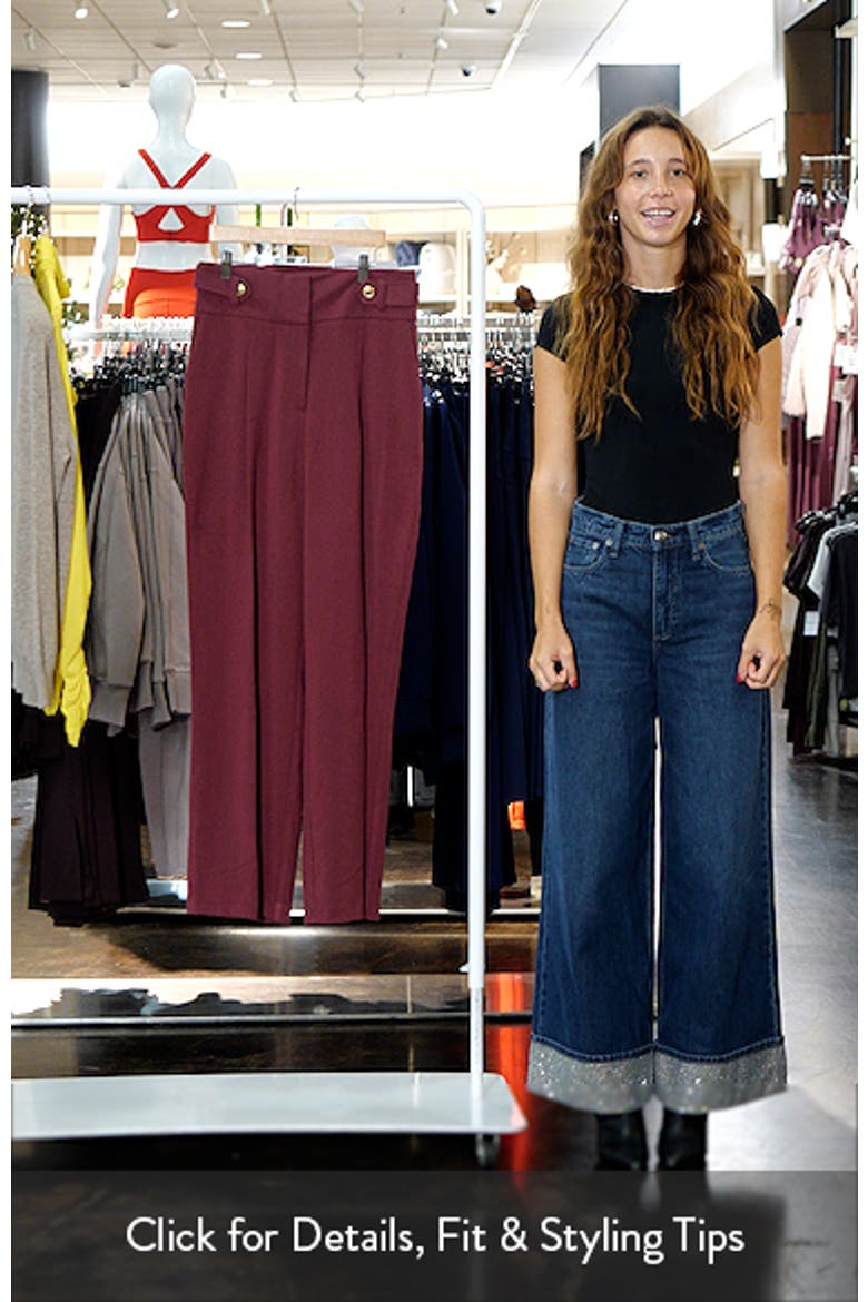 Button Detail Wide Leg Pants video