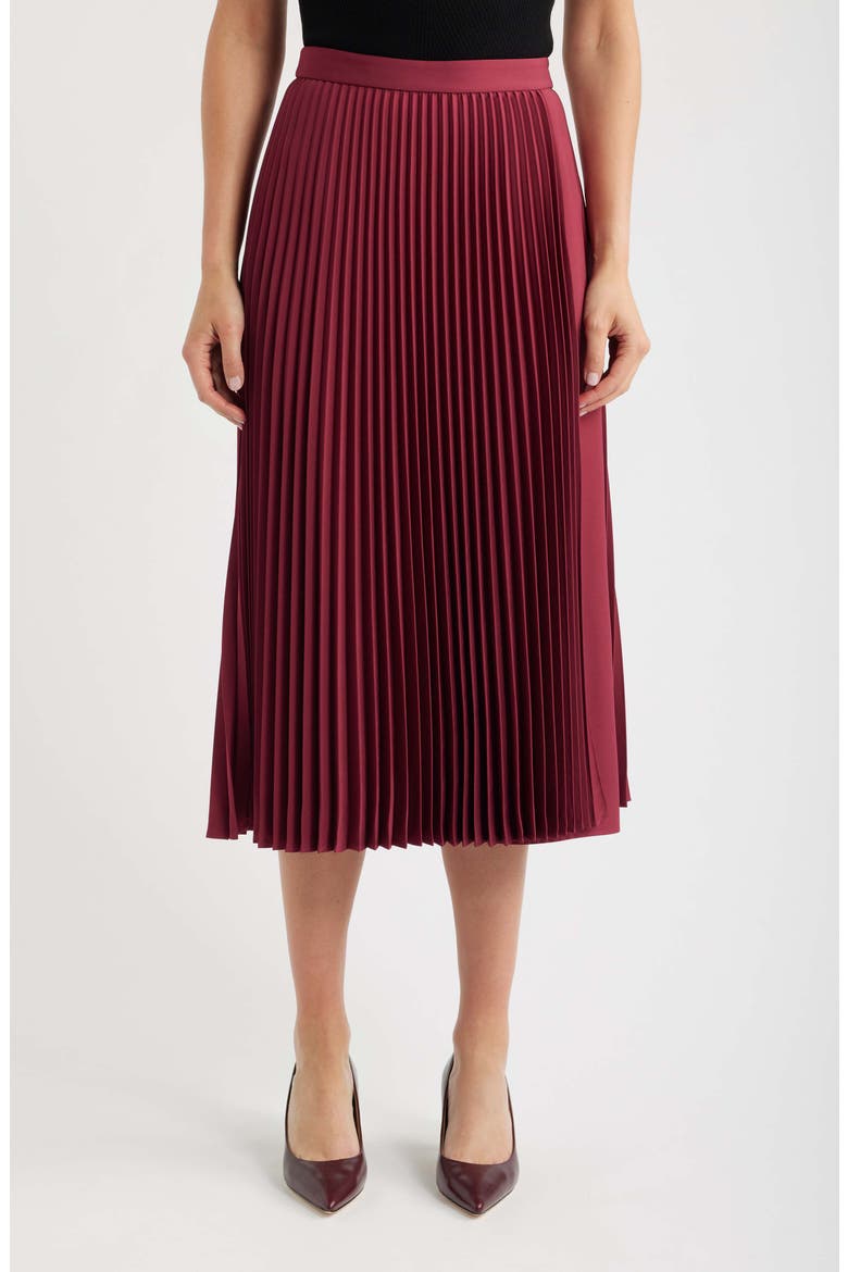 Vaklimt Pleated Midi Skirt, Main, color, RHODODENDRON
