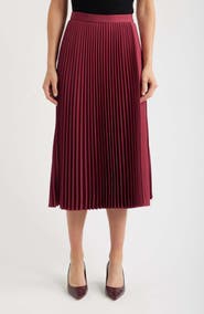 BOSS Vaklimt Pleated Midi Skirt