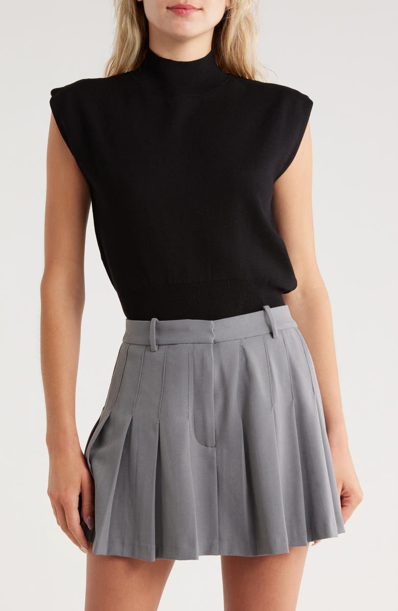 JASON WU Mock Neck Sleeveless Sweater, Main, color, Black