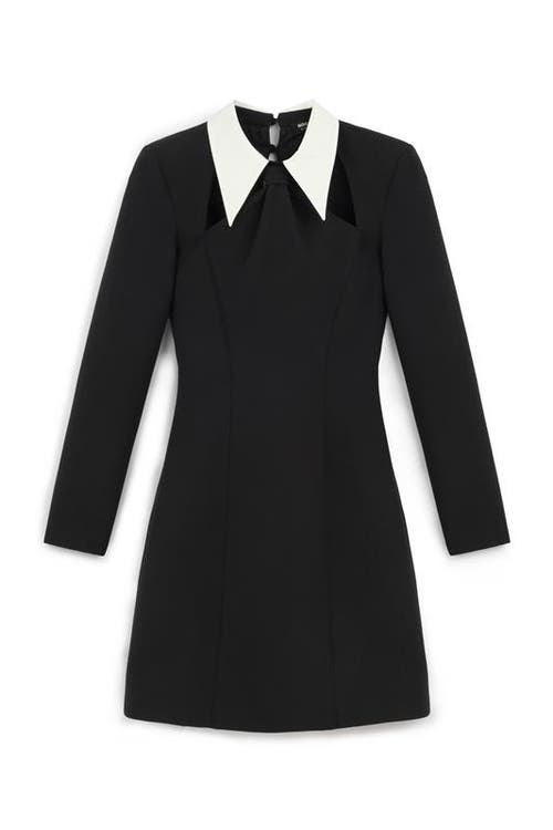 Shop Nocturne Tie Collar Mini Dress