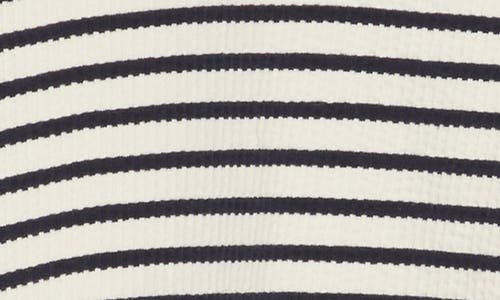 ADRIANNA PAPELL ADRIANNA PAPELL STRIPE KNIT POLO TOP 