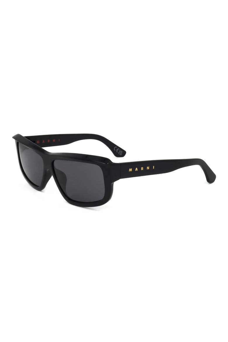 Rectangular Sunglasses, Alternate, color, BLACK / GREY