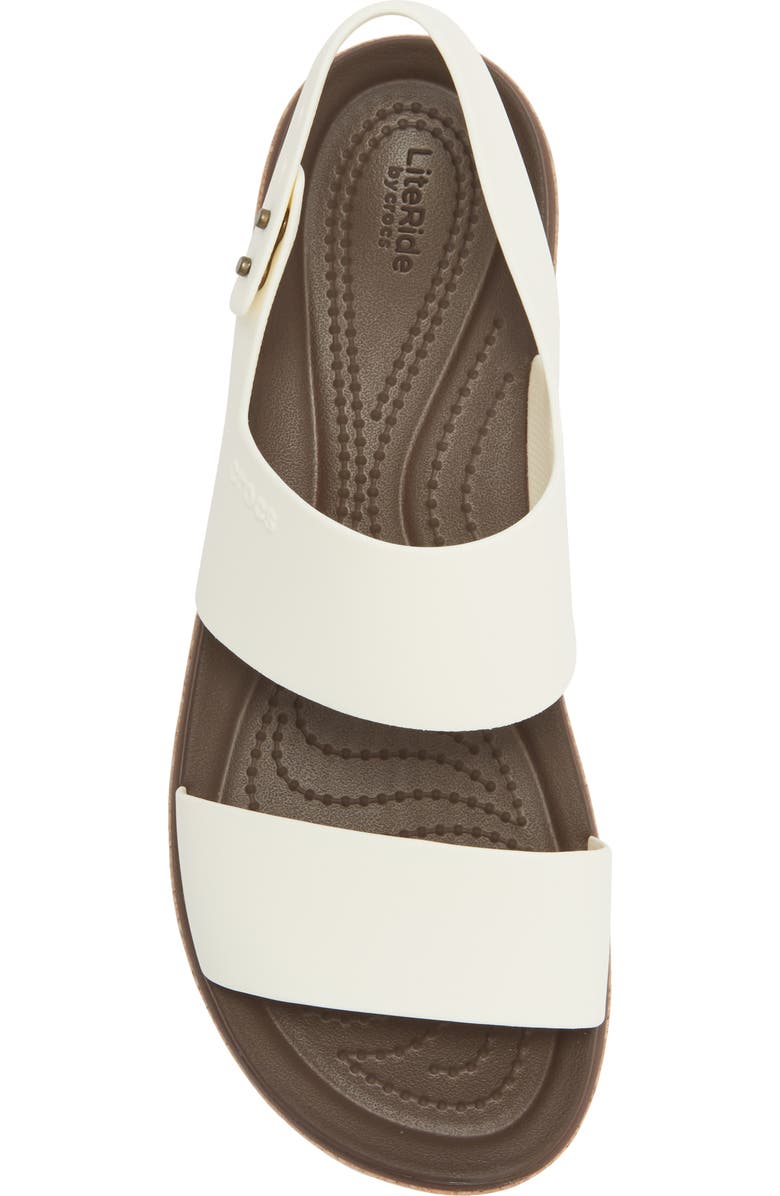 CROCS Brooklyn Cork Low Platform Wedge Sandal, Alternate, color, Chalk