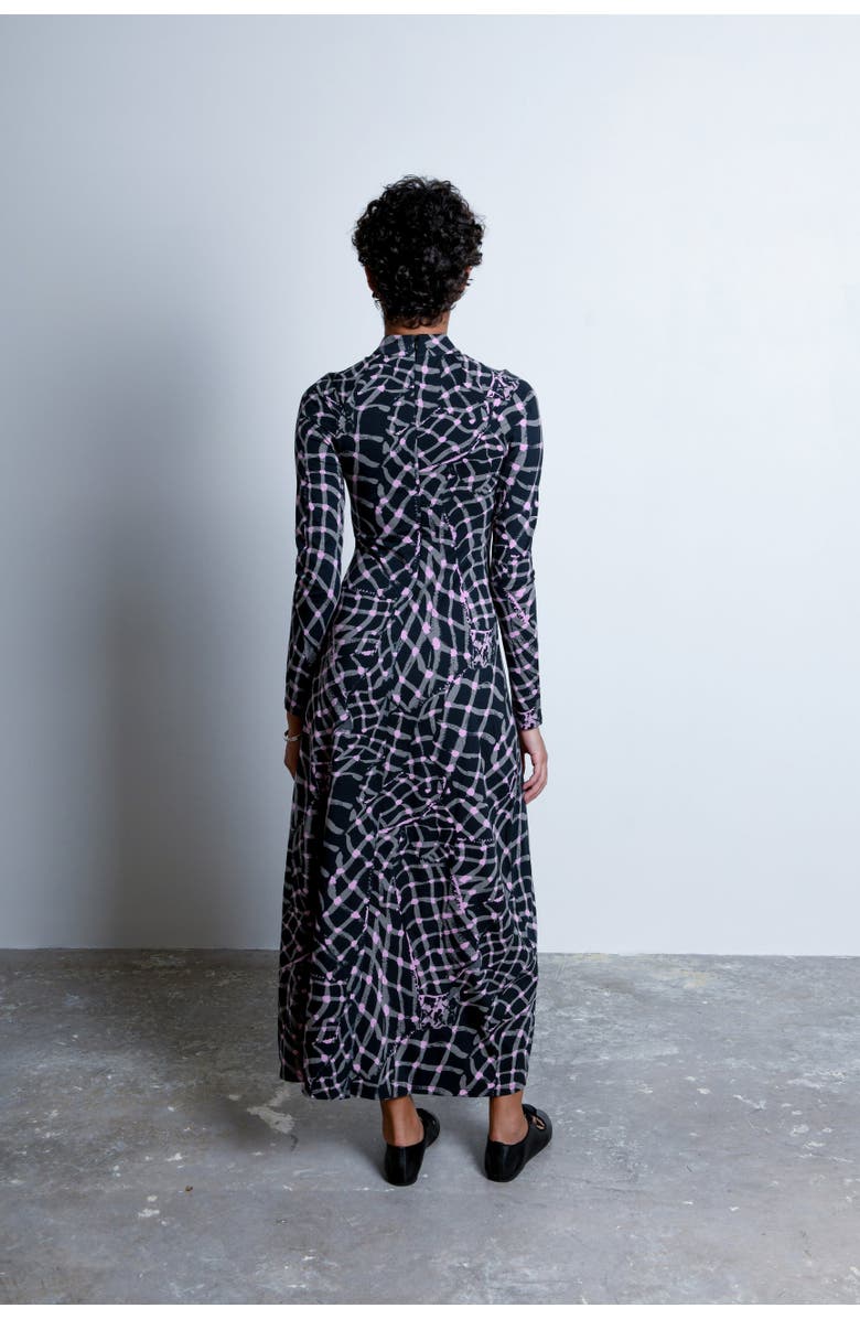 Untitled in Motion Speculus Turtleneck Jersey Maxi Dress, Alternate, color, Folds