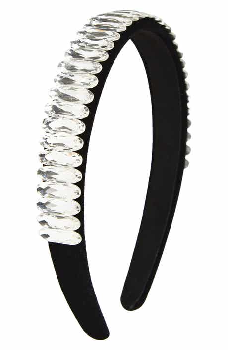 Crystal Embellished Padded Velvet Headband