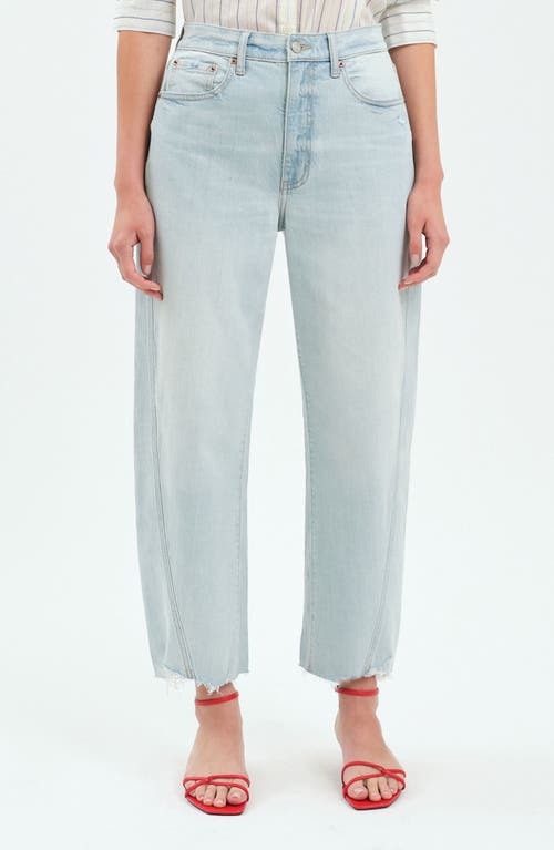 Daze Westward Fray Hem Ankle Barrel Jeans In Lost Love Vintage