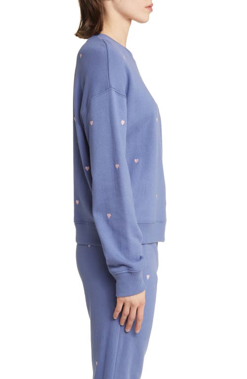 Rails Ramona Heart Embroidered Sweatshirt In Burgundy