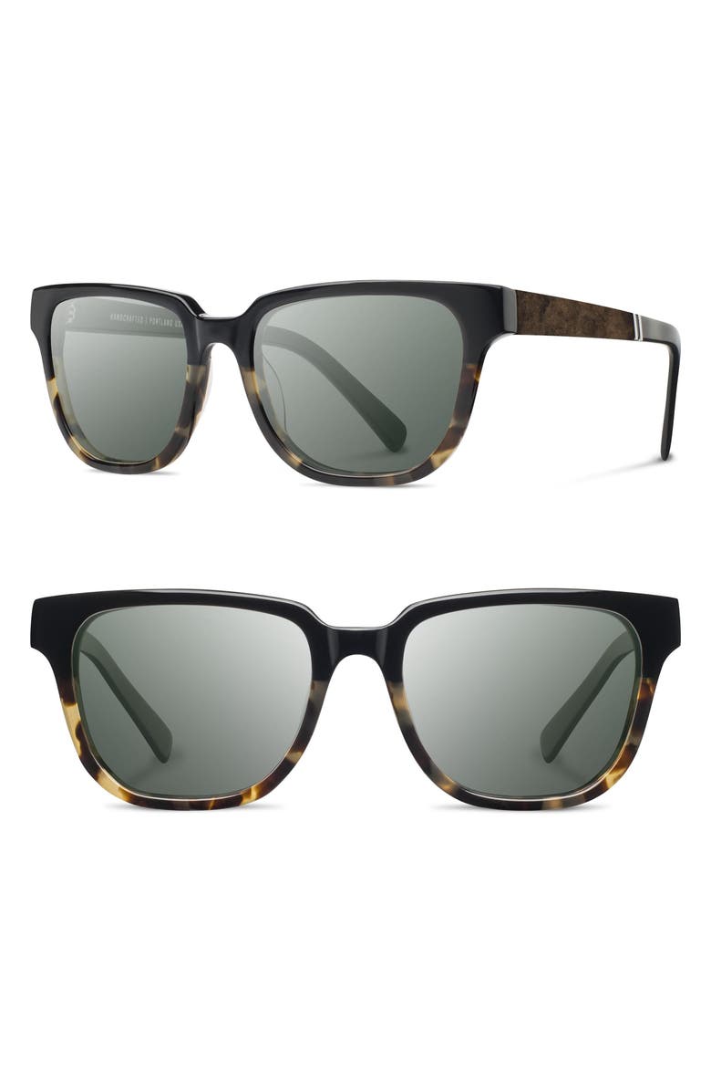 Shwood 'Prescott' 52mm Acetate & Wood Sunglasses, Main, color, 