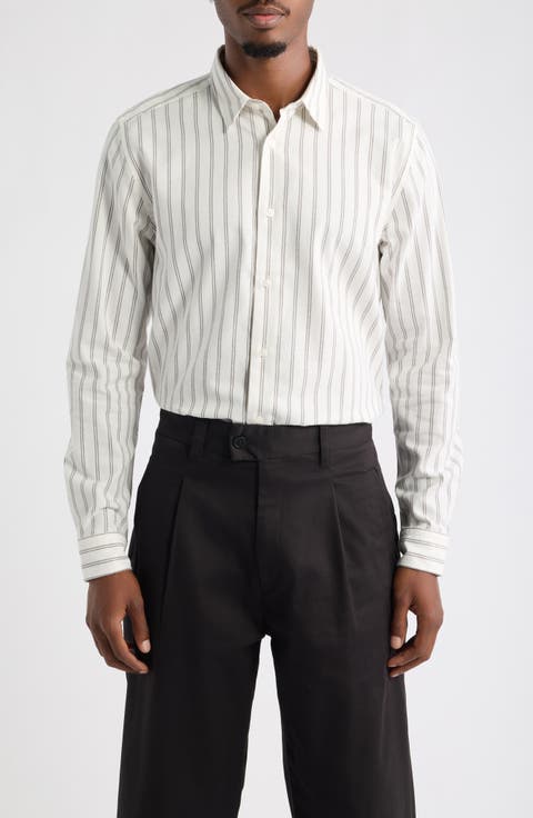 Emero Striped Long Sleeve Button-Up Shirt