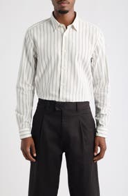 BOSS Emero Striped Long Sleeve Button-Up Shirt