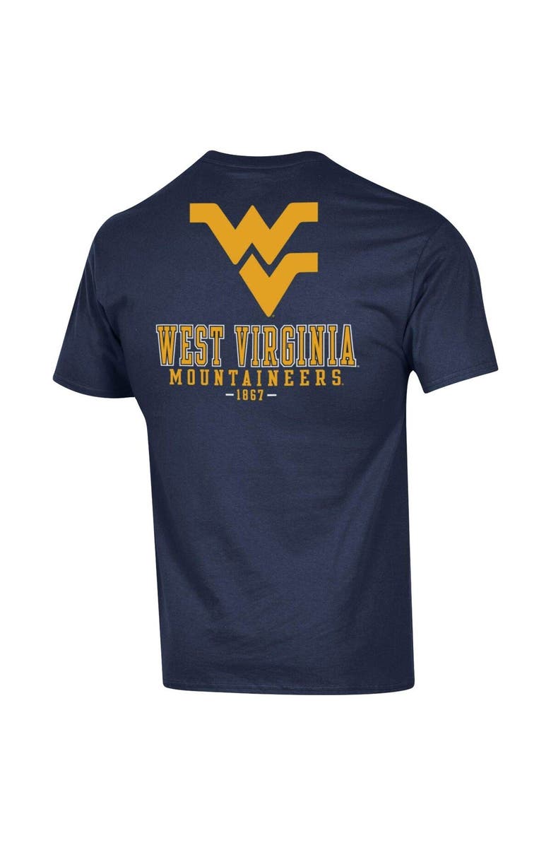 Champion Men's Champion Navy West Virginia Mountaineers Stack 2-Hit T-Shirt, Alternate, color, Navy