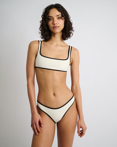 Shop Onia Milly Bikini Bottom In Egret/black