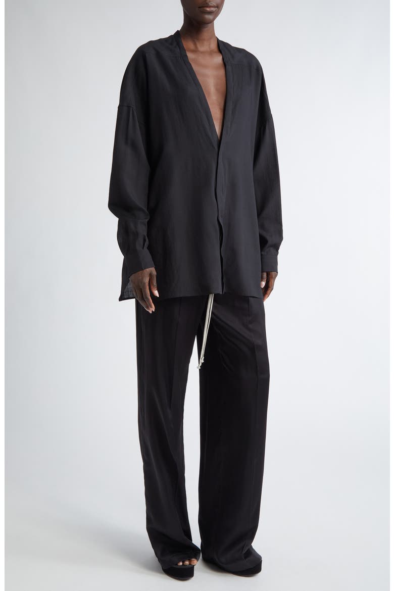 Lido Larry Virgin Wool Shirt, Alternate, color, BLACK