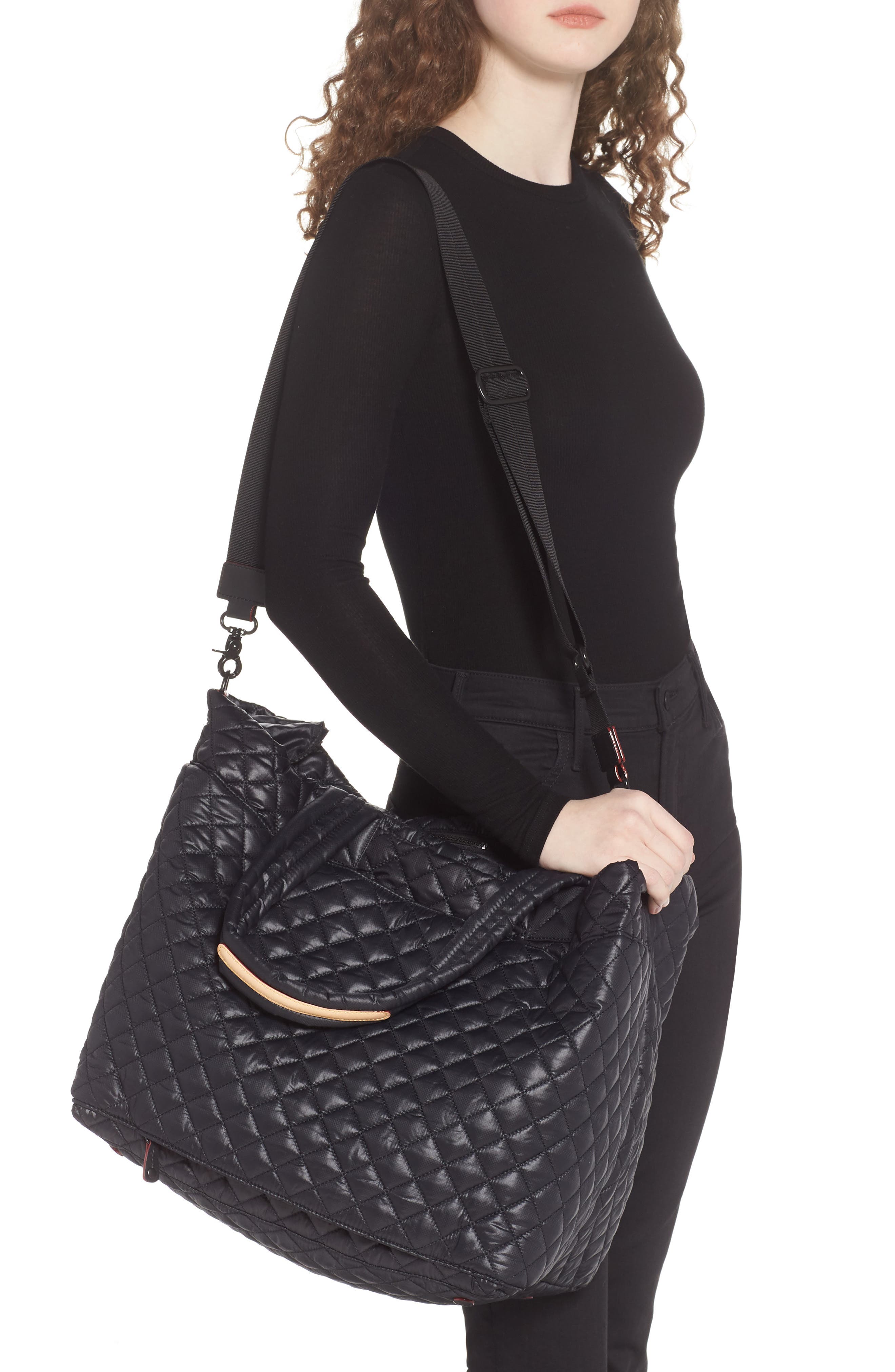 MZ Wallace Deluxe Large Metro Tote, Alternate, color, Black