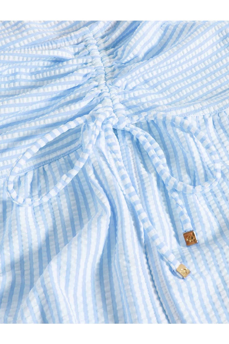 Tidal Stripe Cover Up Skirt Swim, Alternate, color, Diamond Blue
