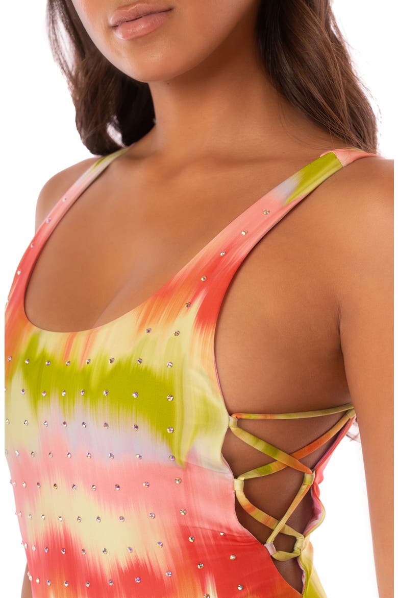 Lime Ombré Mika One-Piece Swimsuit, Alternate, color, LIGHT PASTEL GREEN