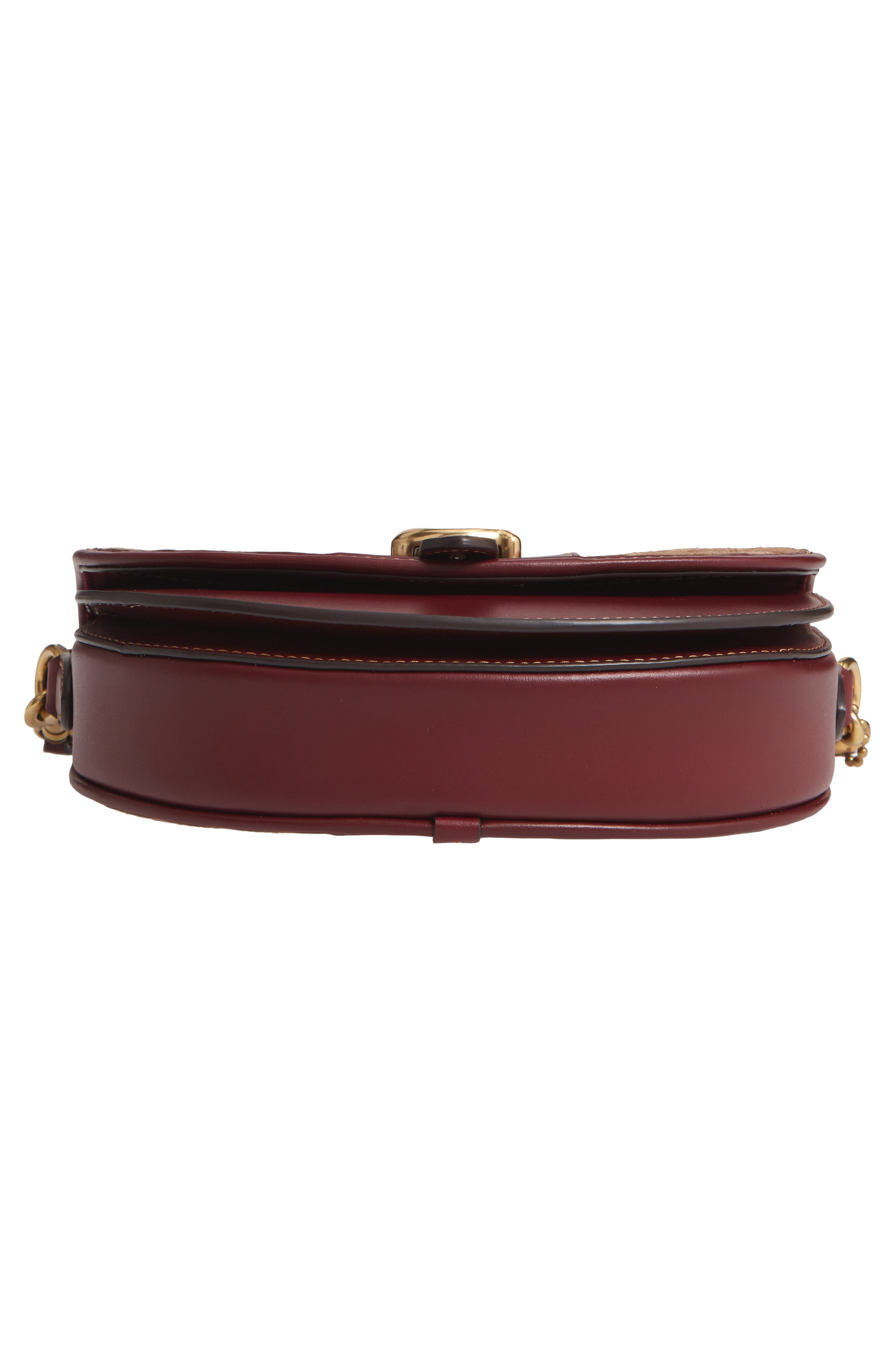 COACH Saddle 20 Signature Jacquard & Leather Crossbody Bag, Alternate, color, 