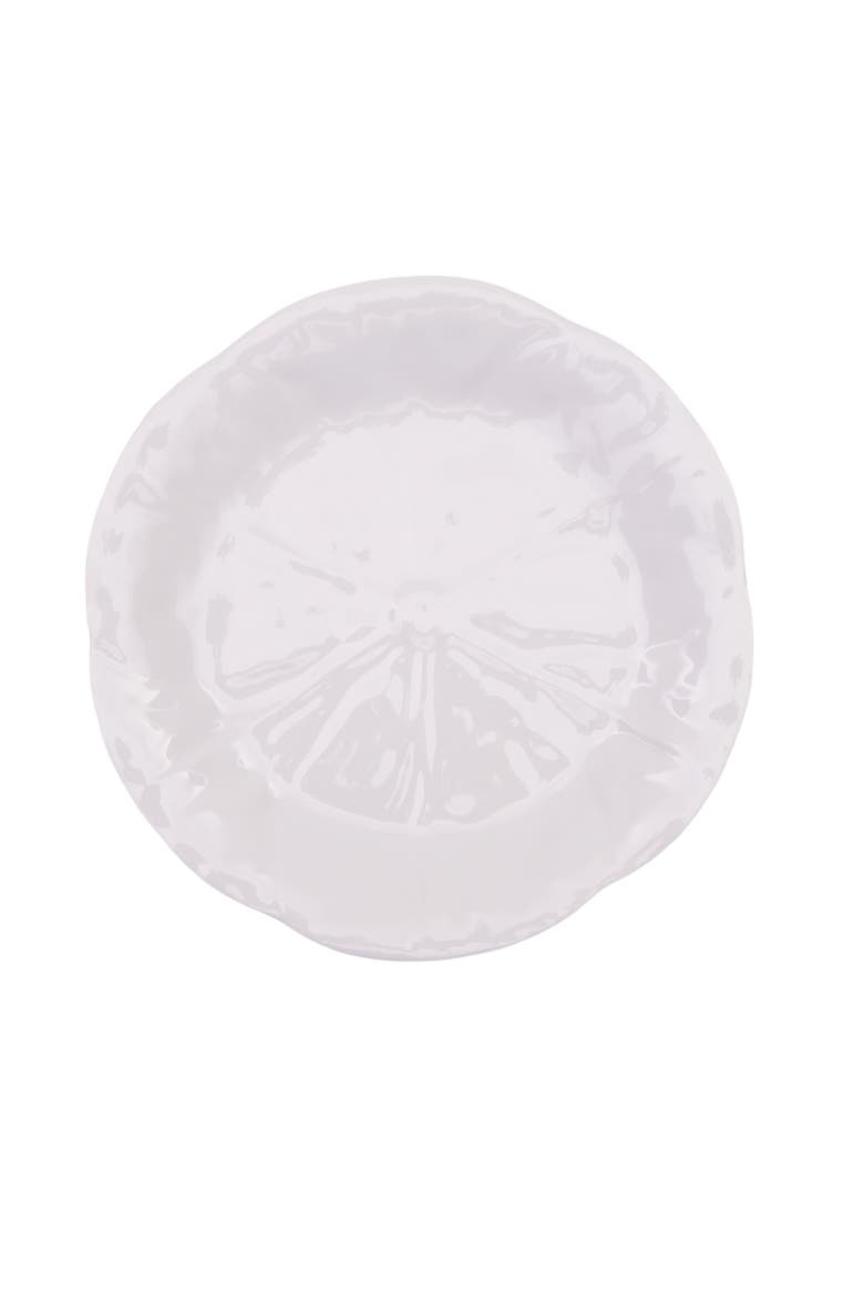 White Cabbage Leaf Set of 4 Salad Serving Plates 8.5", Main, color, Green