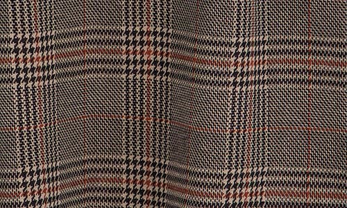 Ookie & Lala Plaid Pleated Midi Skirt In Brown