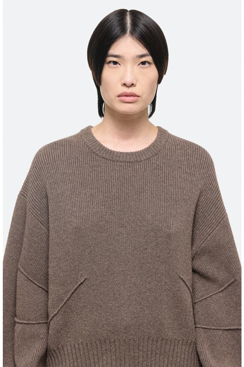 Apex Wool & Cashmere Crewneck Sweater, Alternate, color, TAUPE MELANGE - T3E