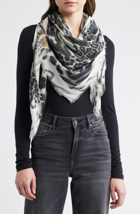 Abstract Animal Print Scarf