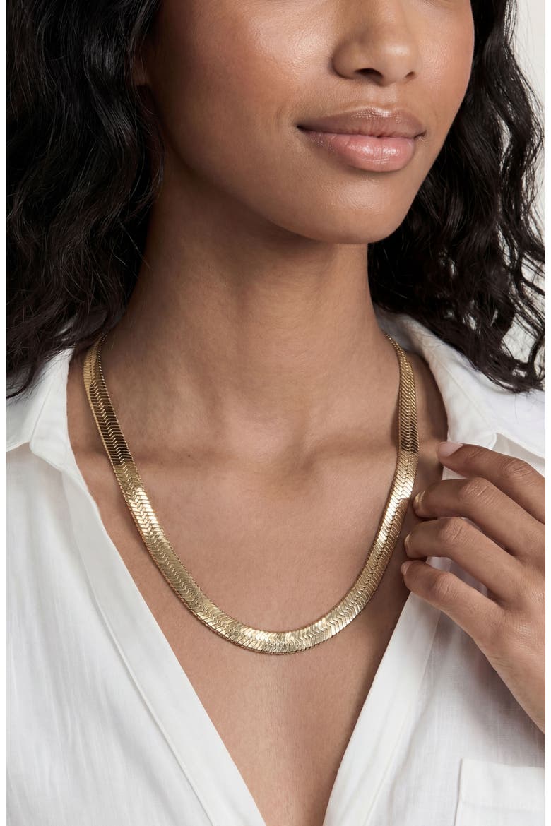 Snake Chain Necklace, Alternate, color, GOLD