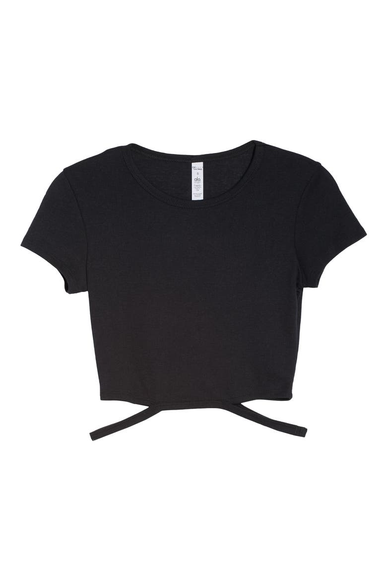 Halo Crop T-Shirt, Alternate, color, BLACK