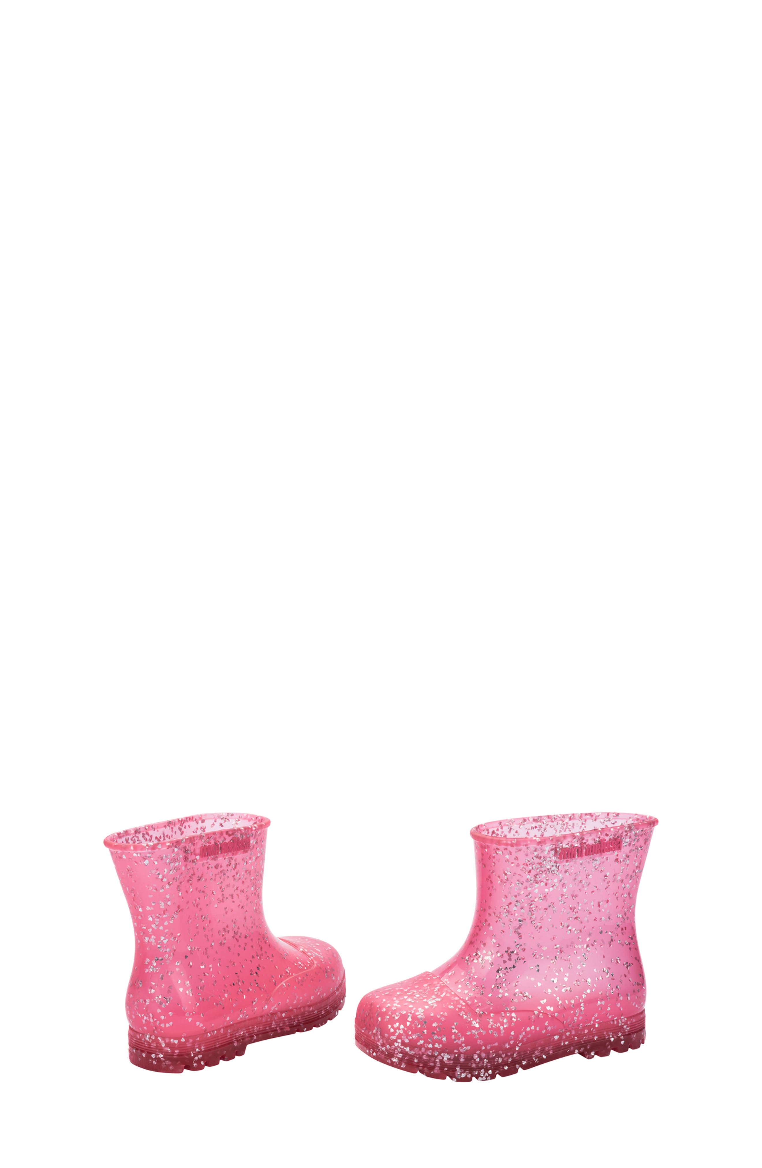 Kids' Welly Shiny Rain Boot, Alternate, color, GLITTER PINK