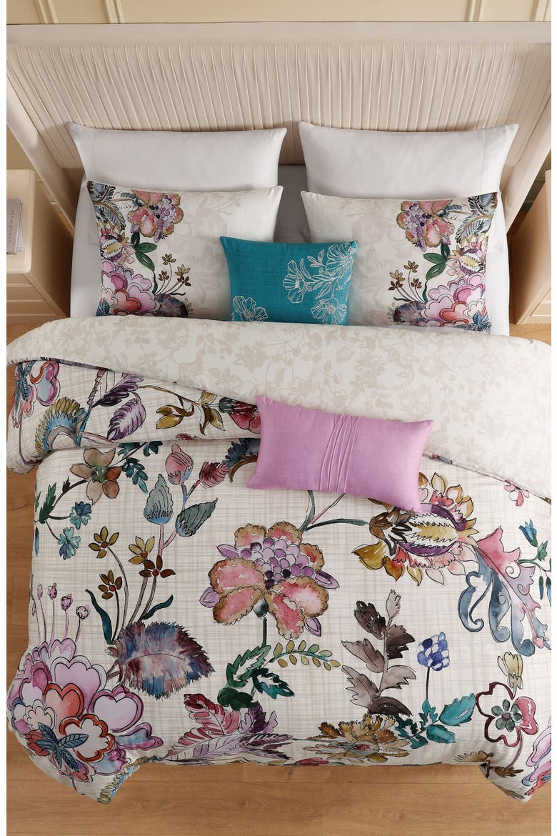 WATERCOLOR JACOBEAN K, Alternate, color, PURPLE FLORAL