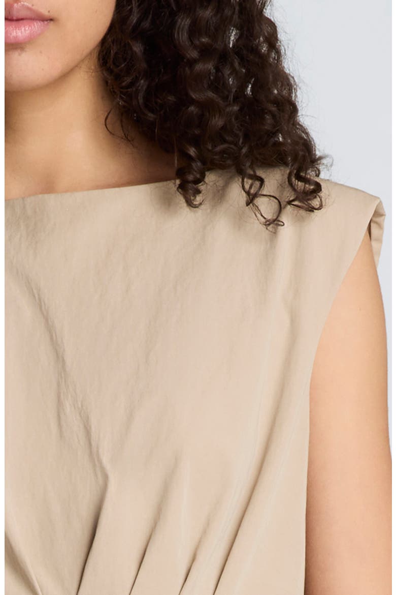 Cutout D-Ring Tie Back Midi Dress, Alternate, color, TIMELESS TAUPE