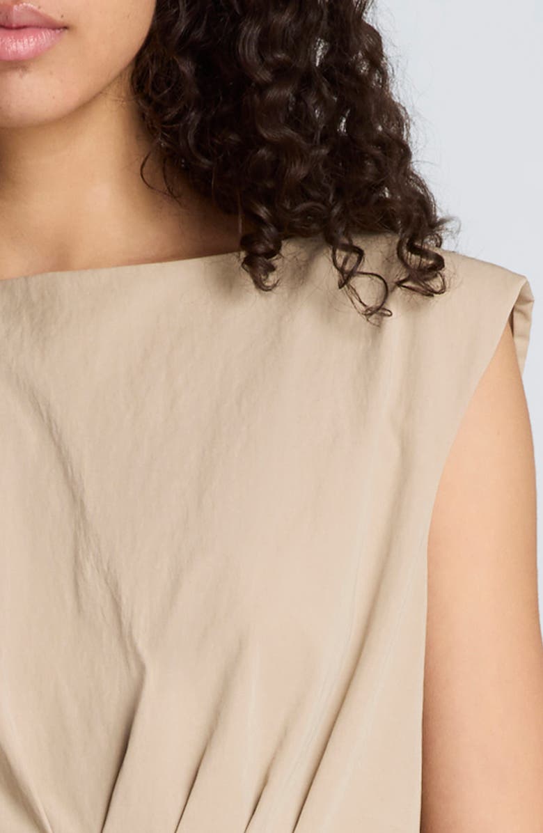 Kenneth Cole Cutout D-Ring Tie Back Midi Dress, Alternate, color, Timeless Taupe