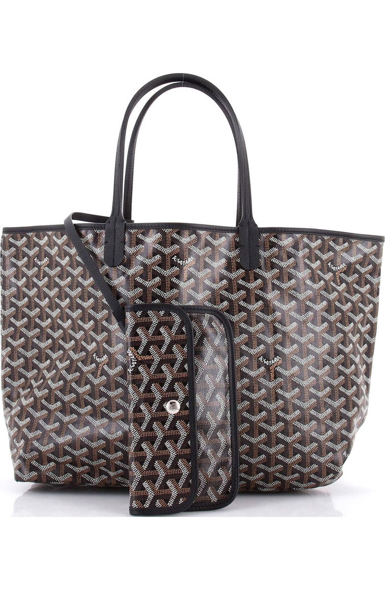 Pre-Owned Goyard Saint Louis Tote Coated Canvas PM, Alternate, color, Black