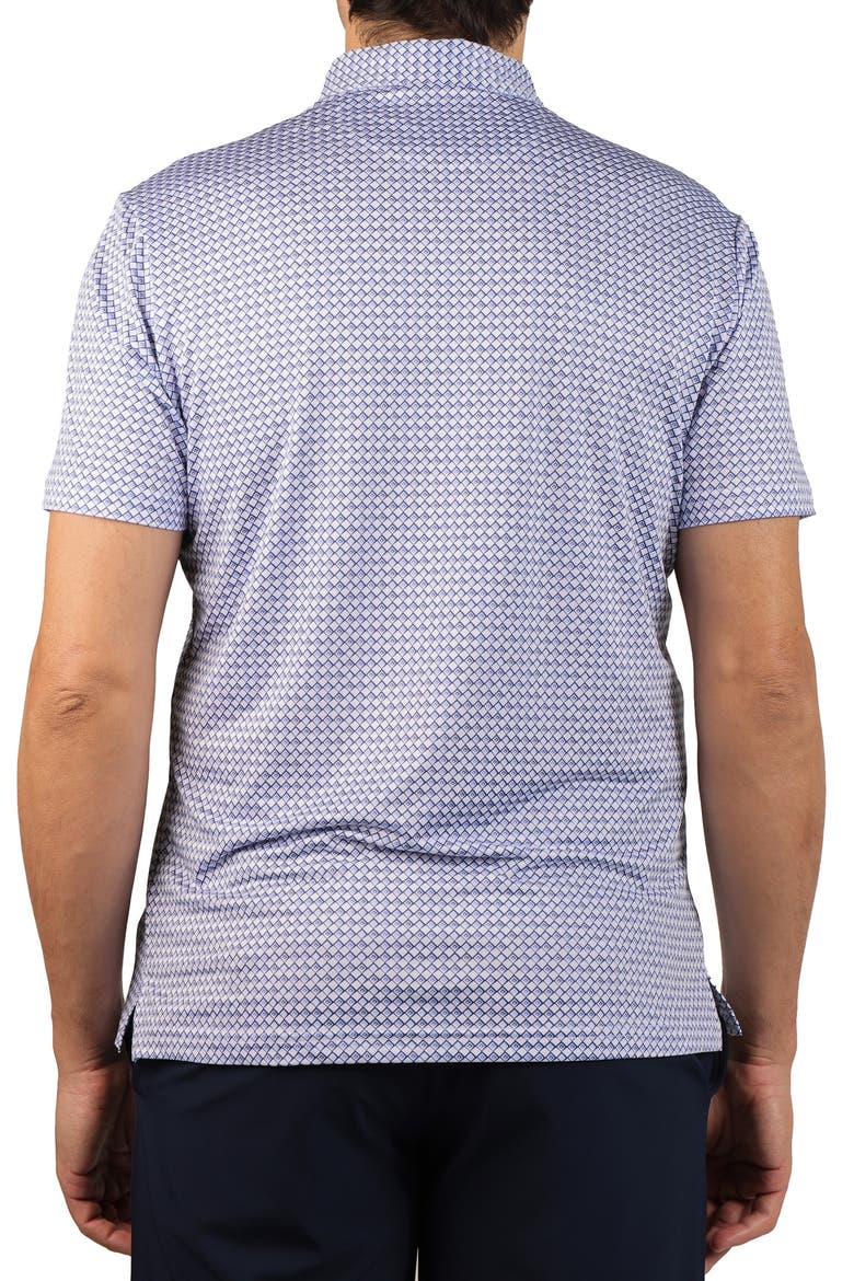 Nested Diamond Print Performance Polo, Alternate, color, BLUE